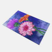 Schöne Drei Farben Gerberas Doormat Malerei Fußmatte (Schrägansicht)