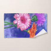 Schöne Drei-Farben-Gerberas - Migned Art Gezeichne Badhandtuch Set (Handtuch)