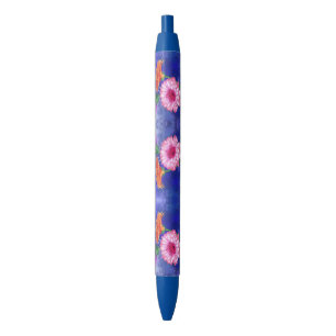 Schöne Drei-Farben-Gerberas - Migned Art Gezeichne Kugelschreiber