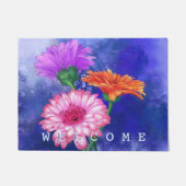 Schöne Drei Farben Gerberas - Willkommen Fußmatte (Vorderseite)