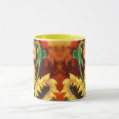 Schöne Drei Sonnenblumen - Malerei Art - Tasse (Zentrum)