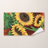 Schöne drei Sonnenblumen - Malerei Badhandtuch Set (Handtuch)