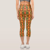 Schöne Drei Sonnenblumen - Migned Art Malerei Capri Leggings (Rückseite)