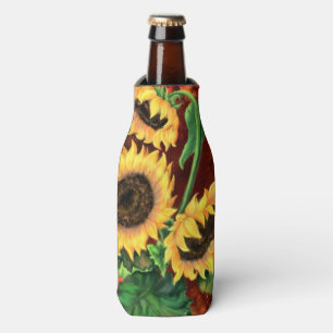 Schöne Drei Sonnenblumen - Migned Art Malerei - Flaschenkühler