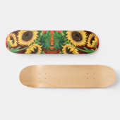 Schöne Drei Sonnenblumen Skateboard - Malerei (Horizontal)