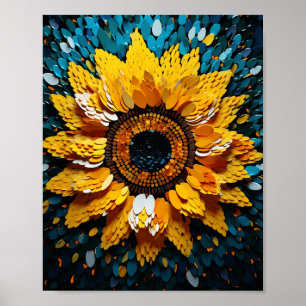 Schöne Dünen-Sonnenblume Poster