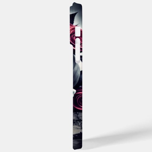 Schöne Dunkel- und Gotische Rose Skull Case-Mate iPhone Hülle (Rückseite / Links)