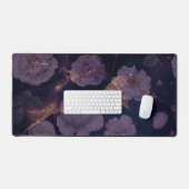 Schöne dunkelviolette Blumen Große Schreibtischunterlage (Tastatur & Maus)