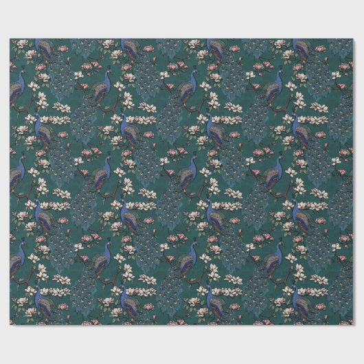 Schöne, dunkle Aquamarine Friedenstruppen und Magn Geschenkpapier (Flach)