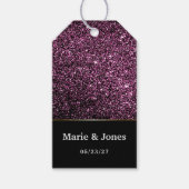 schöne dunkle Glitzer Glitzern Geschenkanhänger (Vorderseite)