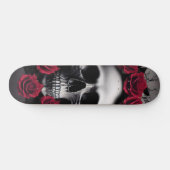Schöne dunkle und gotische Rose Skull Sigil Skateboard (Horizontal)