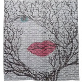 Schöne Dusche Dusche Vorhang Mosaik Wasserfarbe (Vorderseite)