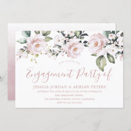 Schöne Dusty Rose Blush Pink Engagement Party Einladung