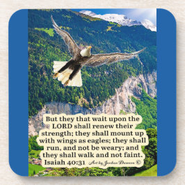 Schöne Eagle-Schrift Isaiah 40:31 Getränkeuntersetzer