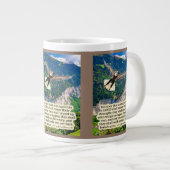 Schöne Eagle-Schrift Isaiah 40:31 Jumbo-Tasse (Vorderseite Rechts)