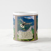 Schöne Eagle-Schrift Isaiah 40:31 Jumbo-Tasse (Vorderseite)