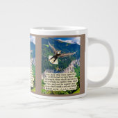 Schöne Eagle-Schrift Isaiah 40:31 Jumbo-Tasse (Rechts)