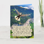 Schöne Eagle-Schrift Isaiah 40:31 Karte (Vorderseite)