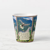 Schöne Eagle-Schrift Isaiah 40:31 Milchtasse (Vorderseite)