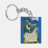 Schöne Eagle-Schrift Isaiah 40:31 Schlüsselanhänger (Vorderseite links)