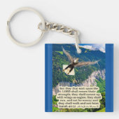 Schöne Eagle-Schrift Isaiah 40:31 Schlüsselanhänger (Vorderseite)