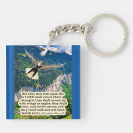 Schöne Eagle-Schrift Isaiah 40:31 Schlüsselanhänger