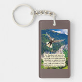 Schöne Eagle-Schrift Isaiah 40:31 Schlüsselanhänger (Vorderseite)