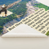 Schöne Eagle-Schrift Isaiah 40:31 Sherpadecke (3/4)