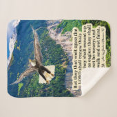 Schöne Eagle-Schrift Isaiah 40:31 Sherpadecke (Vorderseite (Horizontal))