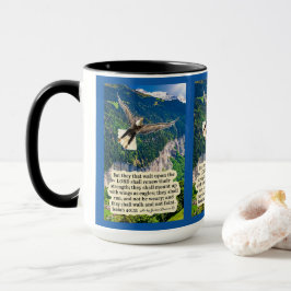 Schöne Eagle-Schrift Isaiah 40:31 Tasse