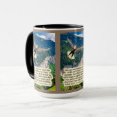 Schöne Eagle-Schrift Isaiah 40:31 Tasse (Vorderseite Links)