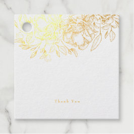 Schöne, echte Goldfolie gezeichnet Blumenbeweis Vi Geschenkanhänger