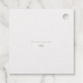 Schöne, echte Goldfolie gezeichnet Blumenbeweis Vi Geschenkanhänger (Rückseite)