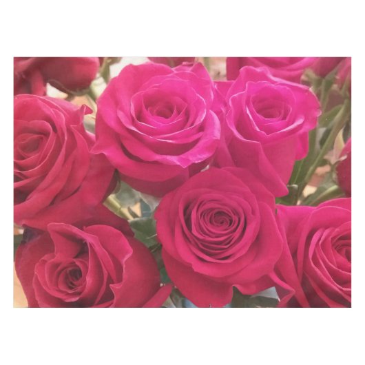 Schöne echte Rote Rosen drucken Tischdecke (Vorderseite (Horizontal))