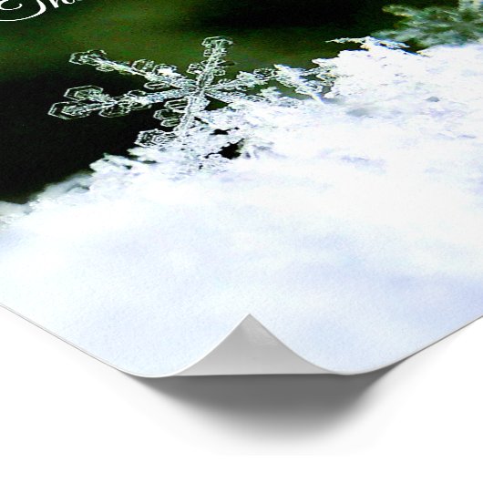 Schöne echte Schneeflocke dann Singt mein Soul Pos Poster (Ecke)