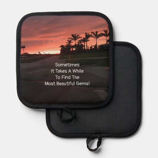 Schöne Edelsteine Topflappen (Vorderseite/Rückseite)