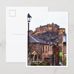 Schöne Edinburg Schottland Ölmalerei Landschaft Postkarte