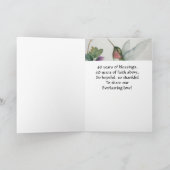 Schöne Ehefrau 40 Jahre Jubiläum Segen Karte (Innenseite)