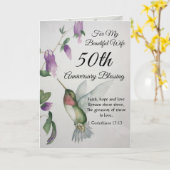 Schöne Ehefrau 50 Jahre Jubiläum Segen Karte (Gelbe Blume)