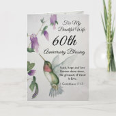 Schöne Ehefrau 60 Jahre Jubiläum Segen Karte (Vorderseite)