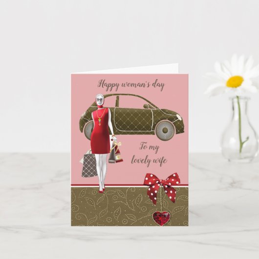 Schöne Ehefrau großartig Karte (Kleine Pflanze)