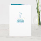 Schöne, einfache Aqua-blaue Kühe Petersilie Hochze Programm (Rückseite)