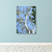 Schöne, einfache Baum- und Himmelskantkunst Leinwanddruck (Insitu (Holzboden))