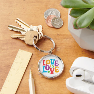 Schöne, einfache minimale Liebe ist Liebe Stolz Schlüsselanhänger