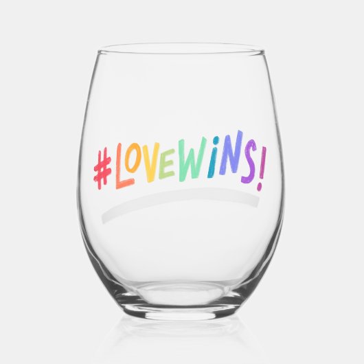 Schöne, einfache minimale Liebe ist Liebe Stolz Weinglas Ohne Stiel (Vorderseite)