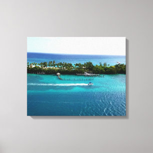 Schöne eingewickelte Leinwand Bahamas Küstenlinie