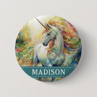 Schöne Einhorn-Taste mit Individuelle Name Button