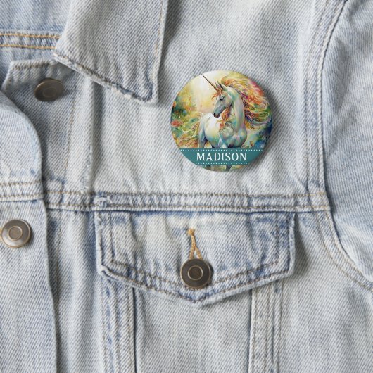 Schöne Einhorn-Taste mit Individuelle Name Button (Beispiel)