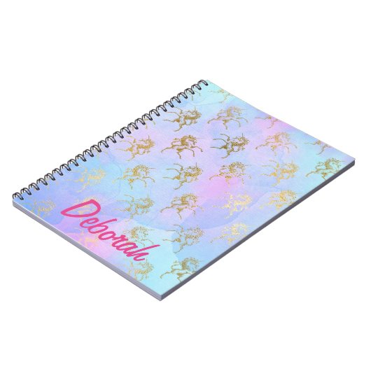 Schöne Einhörner Notizblock (Linke Seite)