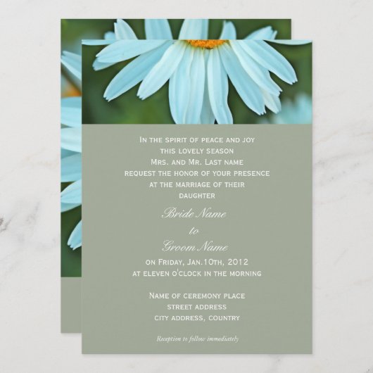 Schöne, einladende Blume Einladung (Vorne/Hinten)